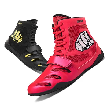 Bărbați roșu wrestling pantofi la Modă de înaltă calitate box adidași Concurs protecție picior de luptă pantofi Sport pantofi