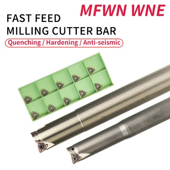 WNE/MFWN90 160-200mm 3T CNC Instrument de Carbură Cimentat Lama WNMG04 Mare de Alimentare Taiere Rapida End freze bar