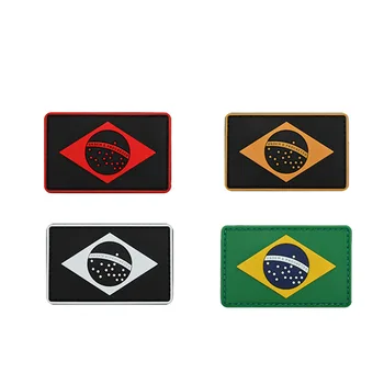 America De Sud Steagul Brazilian Moralul Insigna Manta De Pvc Banderola Rucsac Cârlig Buclă Patch Patch-Uri Brodate Accesorii Militare