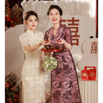 High end Xi mama-in-lege banchet de nuntă, rochie, rochie de seara, mici tineri mama rochie de mireasa, și străini în stil coreean