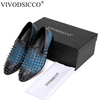 VIVODSICCO Fashion din Piele Barbati Loubuten Pantofi Zapatillas Superstar Casual Low Top Nituri Bărbați Balerini Mocasini Pantofi de Nunta
