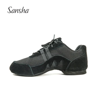 Sansha Bărbați Femei Dans Adidași ochiurilor de Plasă de piele de Căprioară Superioară Unisex Pantofi de Dans Modern pentru Interior Repetiție Formare Pantofi de Dans V933M