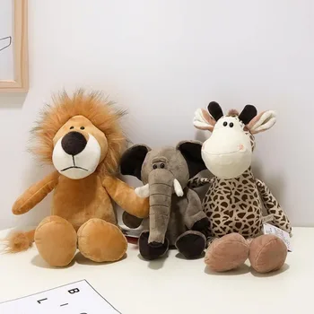 Frații Pădurii Leu, Tigru, Elefant, Girafa Câine De Pluș Jucărie De Pluș