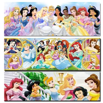 Plin de Diamante Mozaic Disney Princess Caracter de Diamant Pictura Noutăți 2022 Mari Dimensiuni Strasuri, Picturi broderie Vânzare