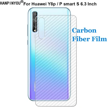 Pentru Huawei Y8p / P inteligente S / Bucurați-vă de 10s Durabil 3D Anti-amprente Fibra de Carbon Înapoi de Film Protector de Ecran (Nu Sticla)