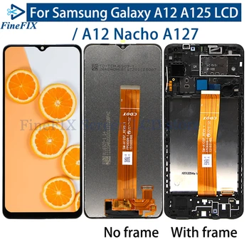 Pentru Samsung Galaxy A12 SM-A125F LCD cu rama Display Touch Screen Digitizer Asamblare Înlocui Pentru Samsung A12 Nacho A127 lcd