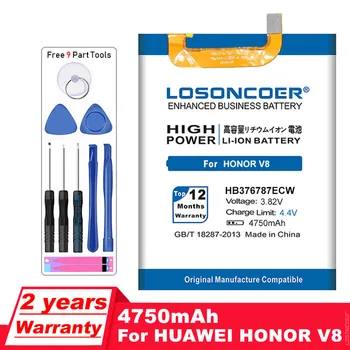 LOSONCOER 4750mAh HB376787ECW Acumulator Pentru Huawei Honor V8 de Baterie de Telefon Mobil ~În Stoc