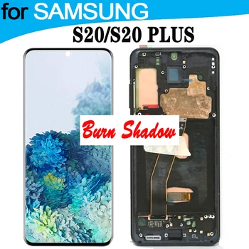 Original AMOLED cu Burn-Umbra Inlocuire LCD pentru SAMSUNG Galaxy S20 G980 G980F Ecran Tactil S20 Plus G985 G985F Display