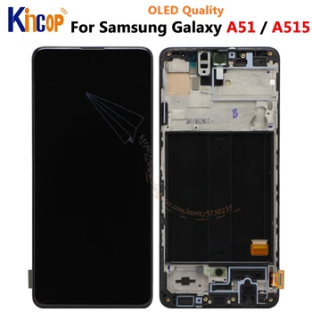 OLED Pentru Samsung Galaxy A51 LCD cu rama Digitizer Asamblare Pentru Samsung A51 Display A515 A515F A515F/DS,A515FD A515FN/DS