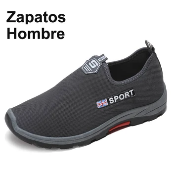 Zbura Țesut Pantofi Sport Bărbați Respirabil Vara Adidași de Dimensiuni Mari care Rulează Adidași pentru Bărbați Low Top de Pantofi Sport Barbat Plat Zapatos