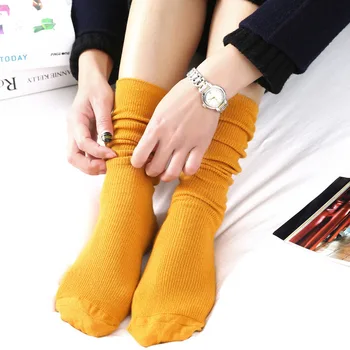 Ultimele Zece Culori pentru Femei Șosete Solid Mid Vintage Ciorapi Cizme Scurte tub Lung Sosete Set Stivuite Șosete Stil Japonez
