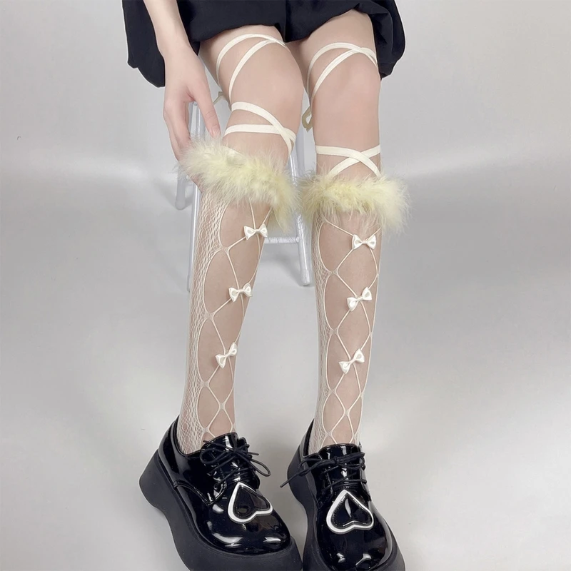 Lolita Ciorapi Genunchi Ridicat Ciorapi Sexy Pentru Femei Lolita Din Dantela Arcuri Șosete Șosete Lungi Fete Zburli Șosete Studenți