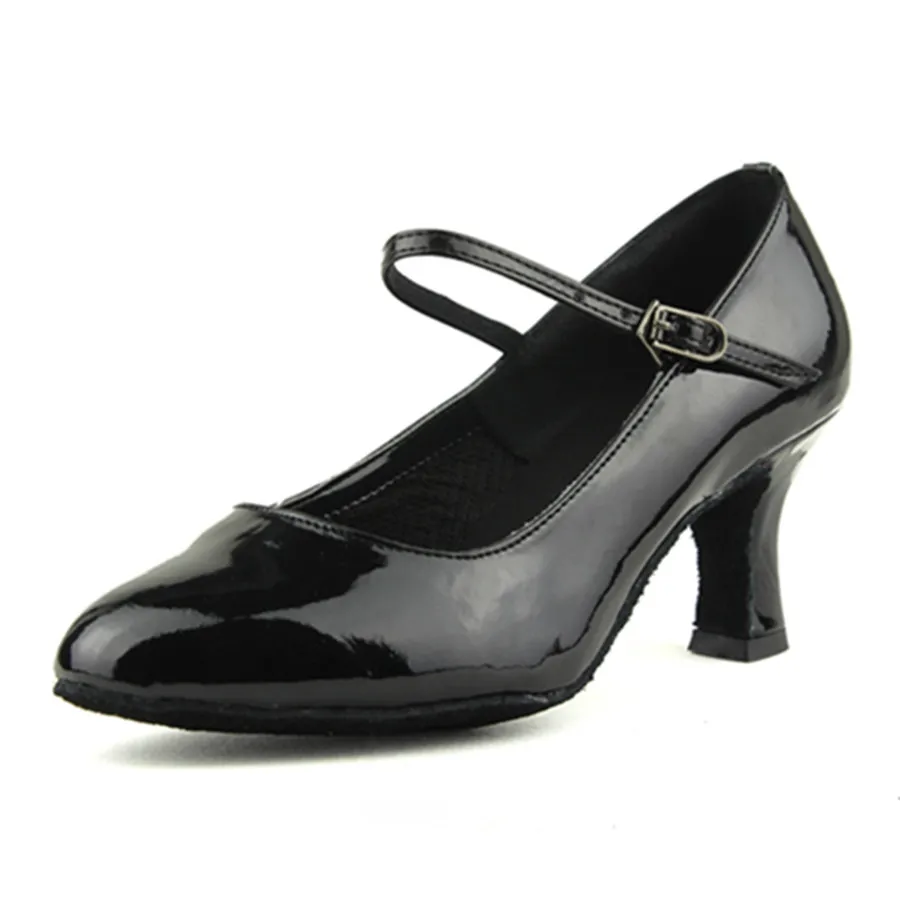 PU Toc de 7cm Black Salsa, Tango, latino-Pantofi de Dans Femeie Zapatos De Baile Latino Mujer