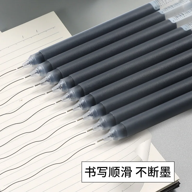 10buc Negru Gel cu Uscare Rapida Set Pix de Birou Școală Reviste de Artă Desen Markeri Drept Lichid Rollerball Pen Rulare Pixuri