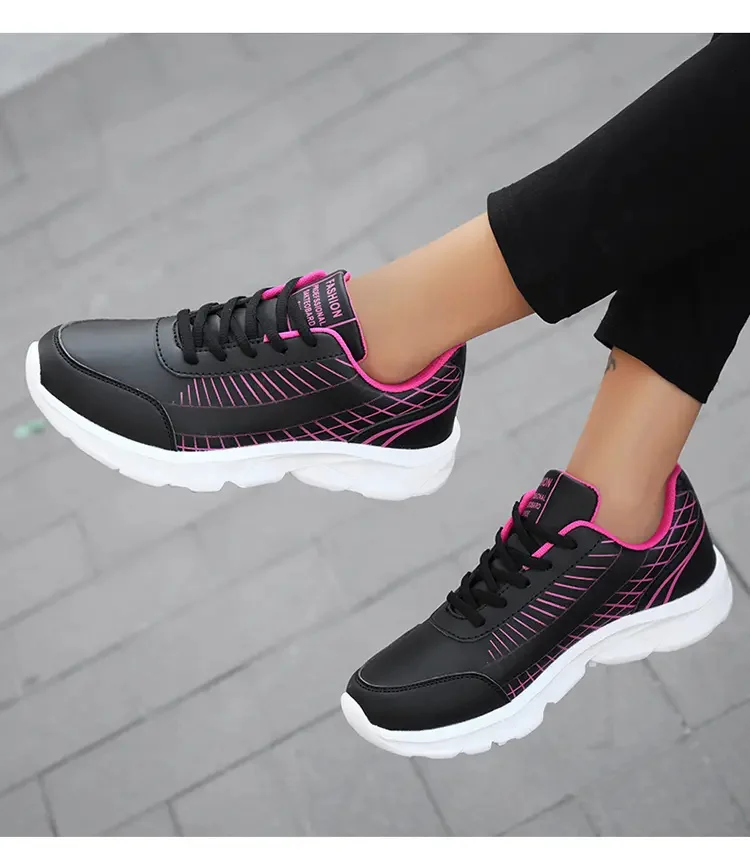 Femei ochiurilor de Plasă Respirabil Pantofi de Funcționare Fund Plat Jogging Și Mersul pe jos Casual Pantofi de Sport în aer liber, Non-alunecare Pantofi de Sport
